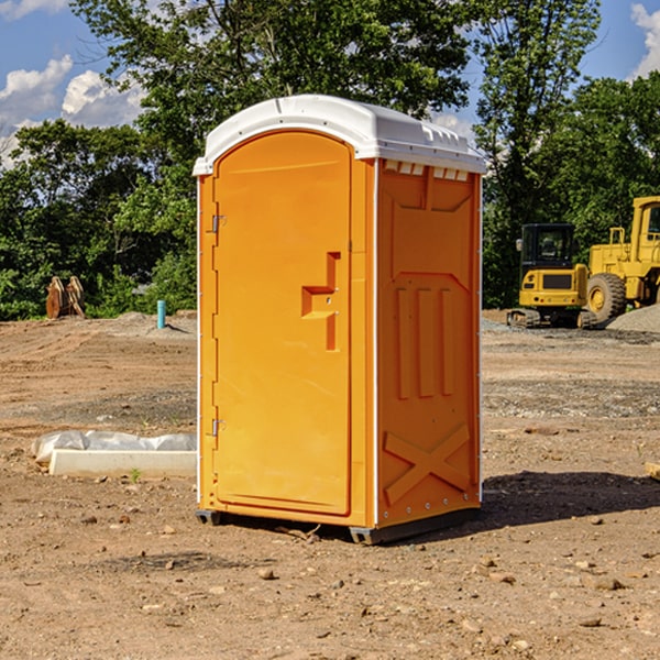 how often are the porta potties cleaned and serviced during a rental period in Covel West Virginia